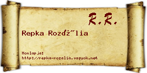 Repka Rozália névjegykártya
